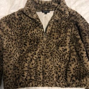 Fuzzy Cheetah Print Sweater